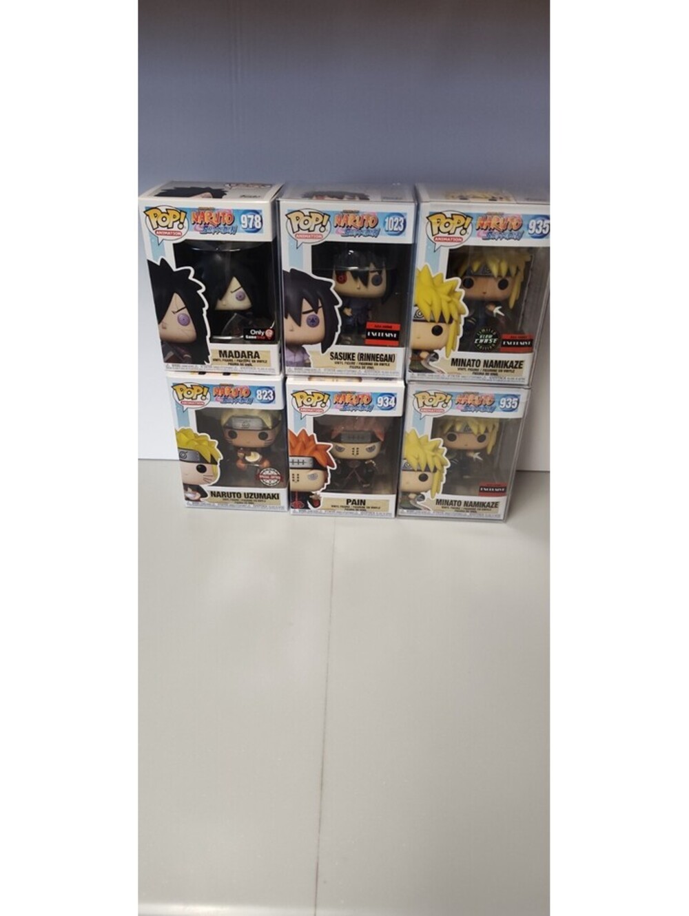 Funko Pop Naruto Shippuden Lot of 6 Minato #935 Chase Madara Sasuke Naruto Pain
